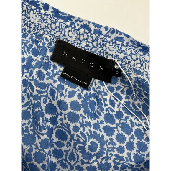 Hatch 'The Olivia' Blue Polyester Blouse Size 0 - Picture 4 of 4